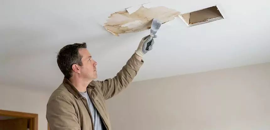 Ceiling Water Stain and Drywall Repair in Jenkinsburg