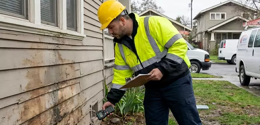 Water Damage Exterior Wall Jenkinsburg